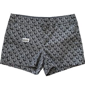 Banana Republic Black White Geometric Women's 6 casual Shorts AOP Bikes